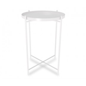 Стол журнальный Sheffilton SHT-CT8 артикул Сж-85 белый муар (+)